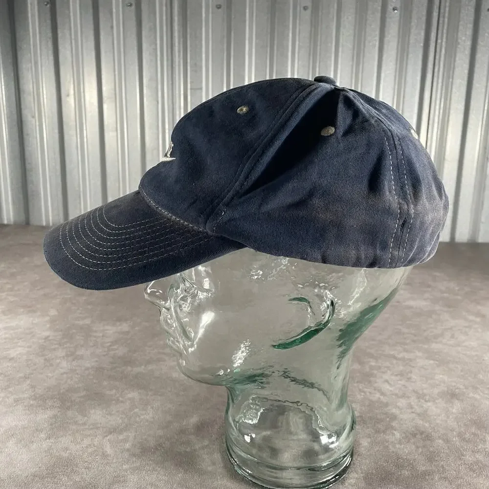 Vintage Nike Embroidered Hat Y2K 00’s Blue Majorly Faded Hat Athletic ERD Fade